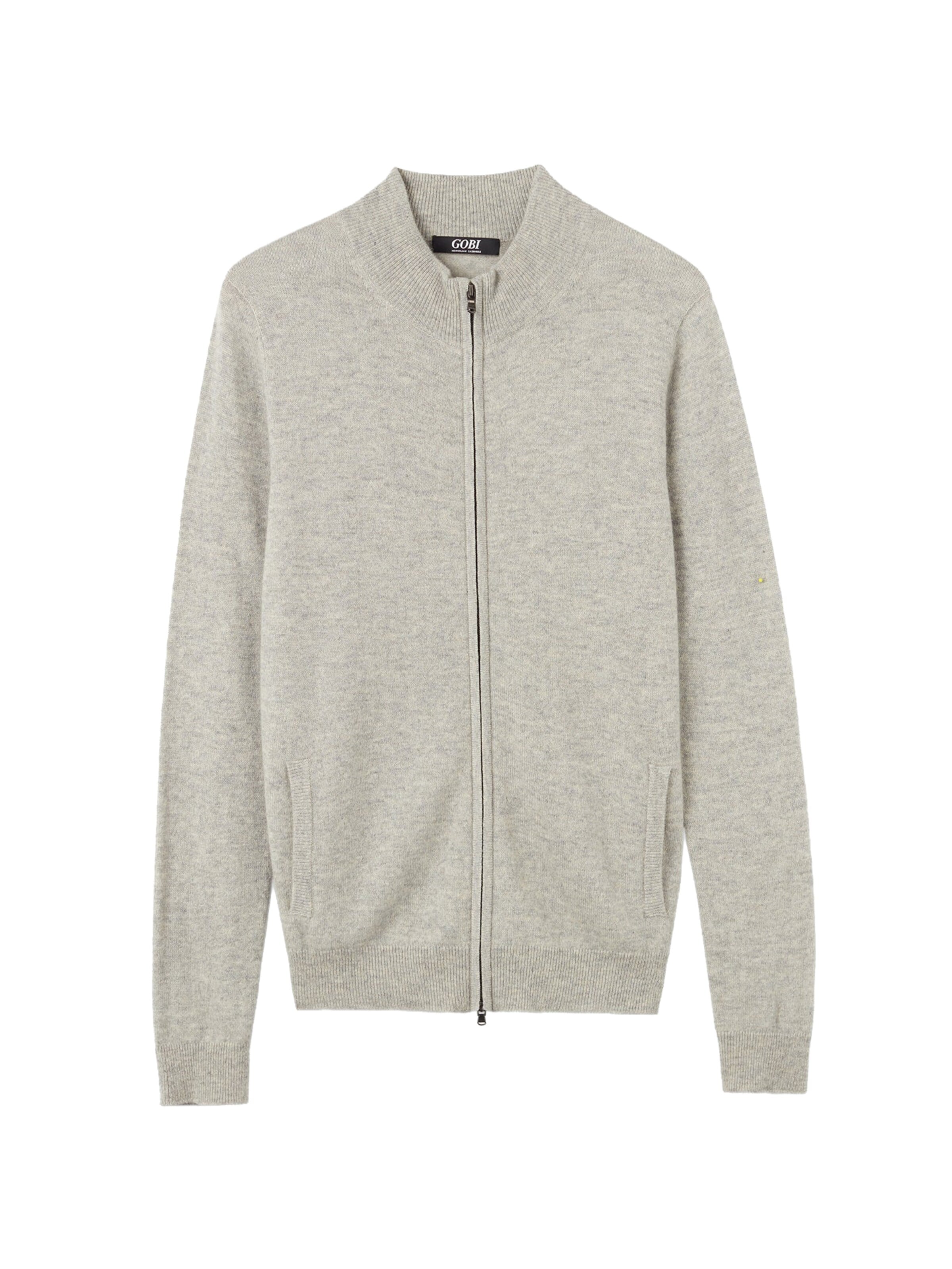 Cardigan 'Women's Essential Cashmere Full-Zip Cardigan' GOBI Cashmere en gris : devant