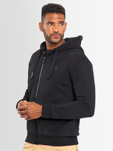 Alessandro Salvarini Sweatjacke 'Lomborio' in Schwarz: predná strana