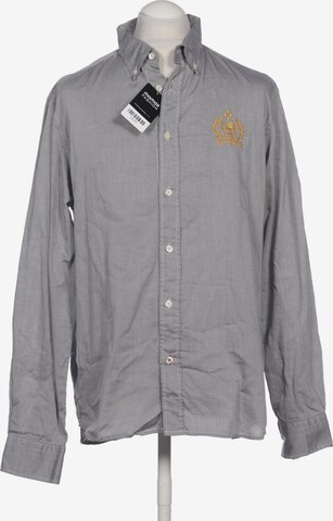 BURLINGTON Button Up Shirt in XL in Grey: front