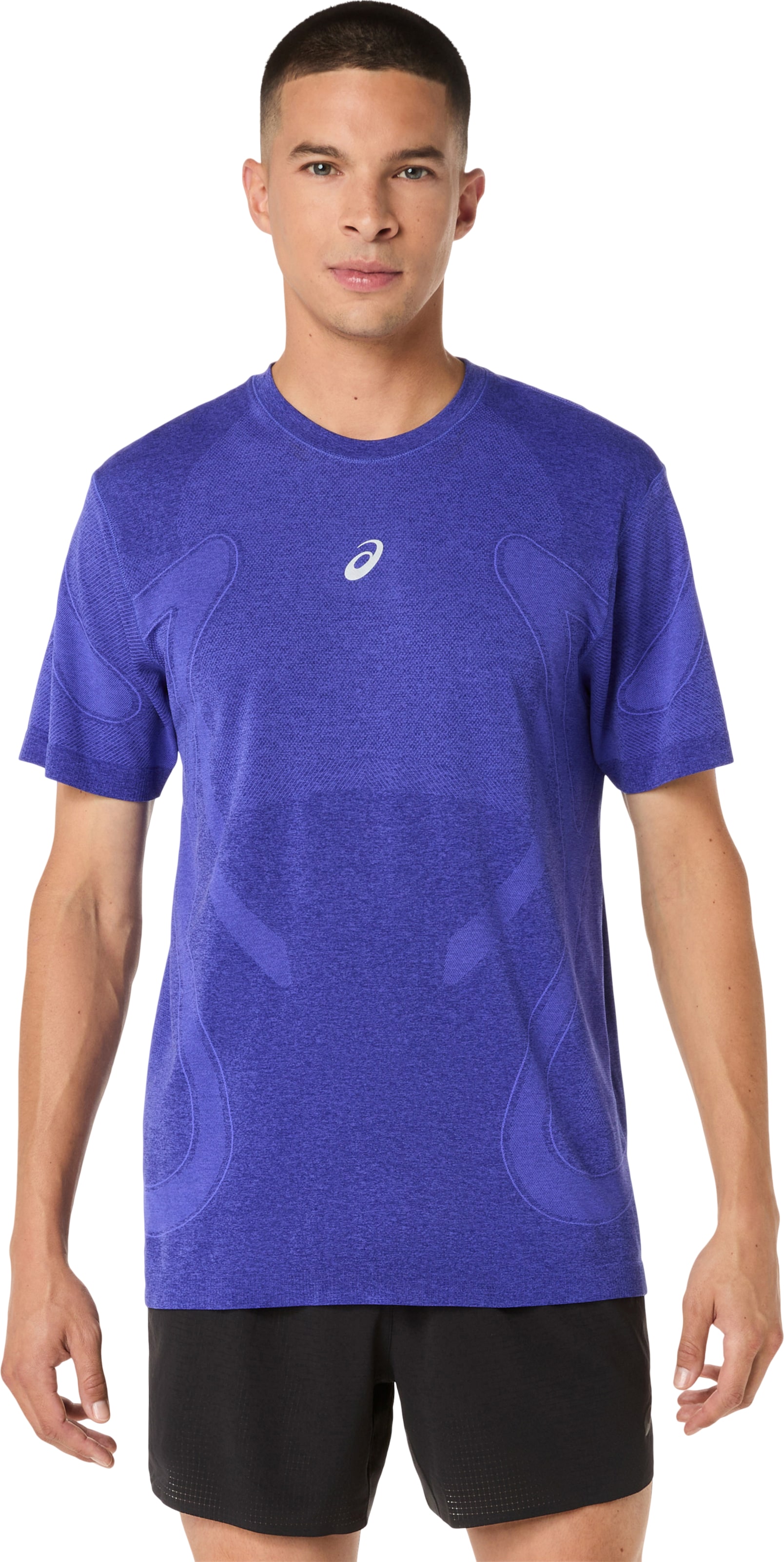 ASICS Performance Shirt 'Road' in Purple: front