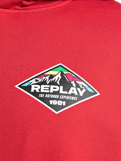 REPLAY Sweatshirt in Red / Black / Off white, Item view