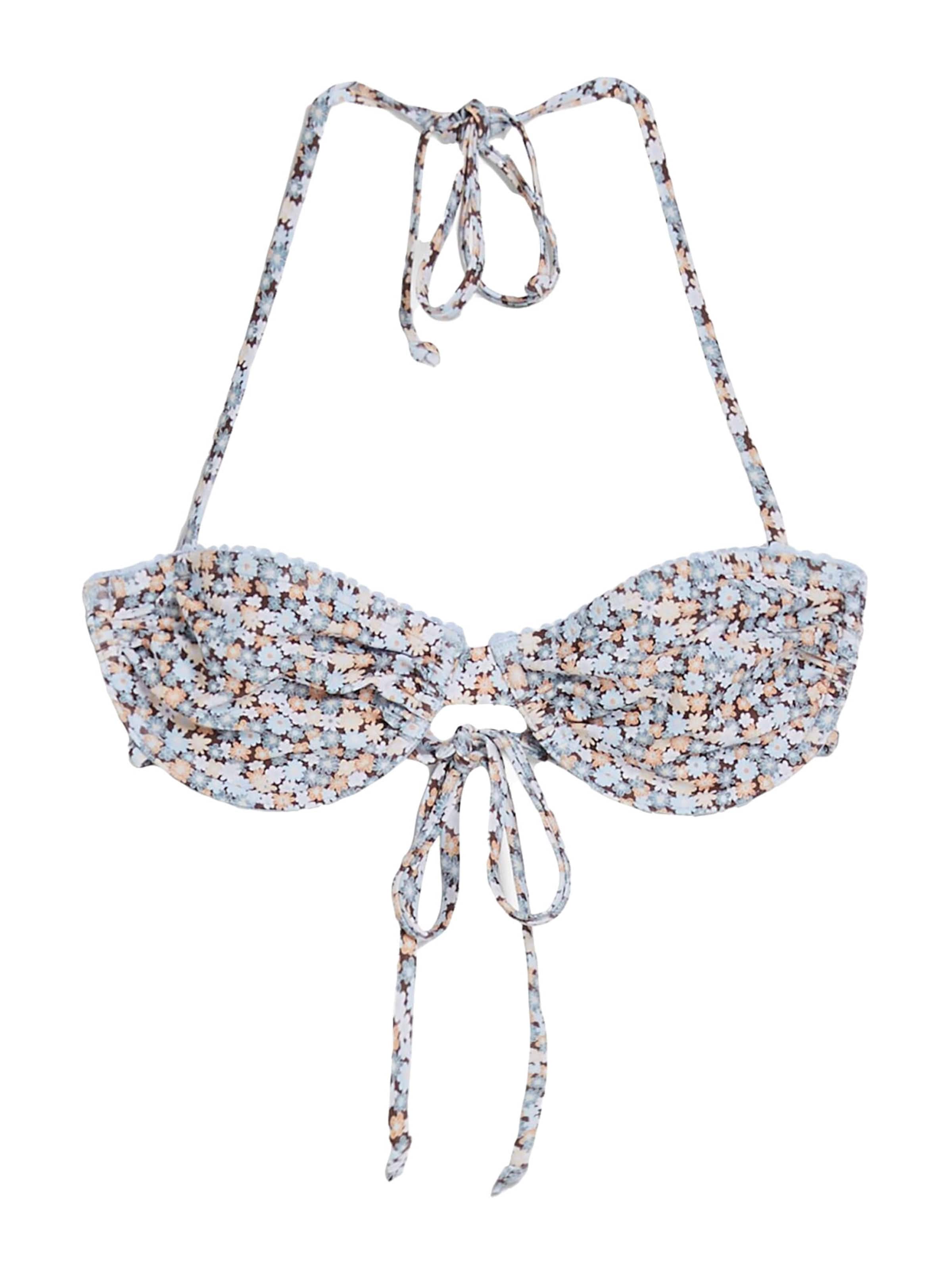 Bershka Balconette Bikini felső - barna: elől