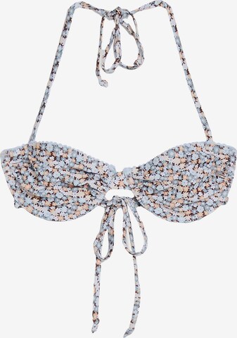 Bershka Balconette Bikinitop in Bruin: voorkant