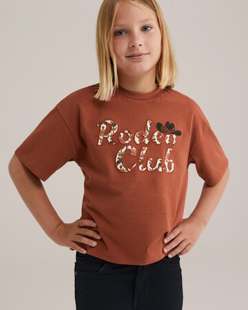 WE Fashion Shirt in Bruin: voorkant