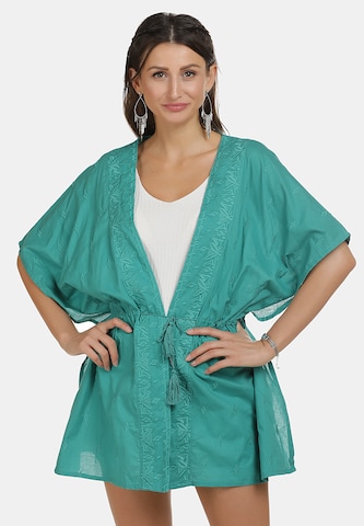 IZIA Kimono in Groen: voorkant