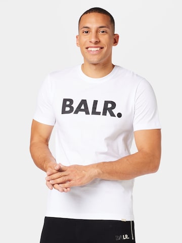 Tricou de la BALR. pe alb: față