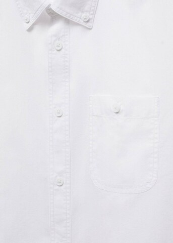 MANGO MAN Regular fit Button Up Shirt 'Ginza' in White