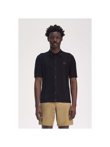 Fred Perry Shirt in Zwart: voorkant