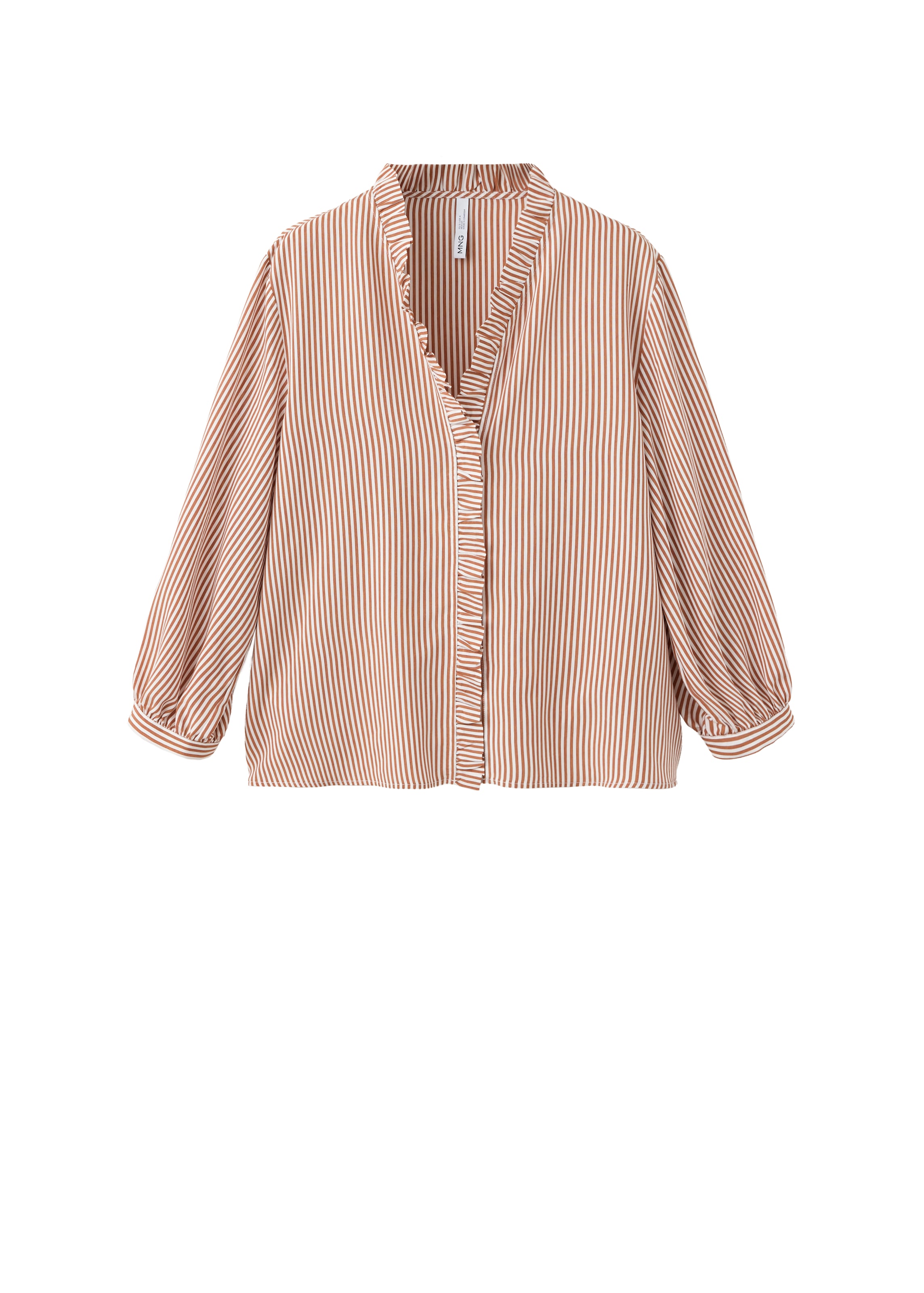 MANGO Bluza 'FLORETA' | rjava barva: sprednja stran
