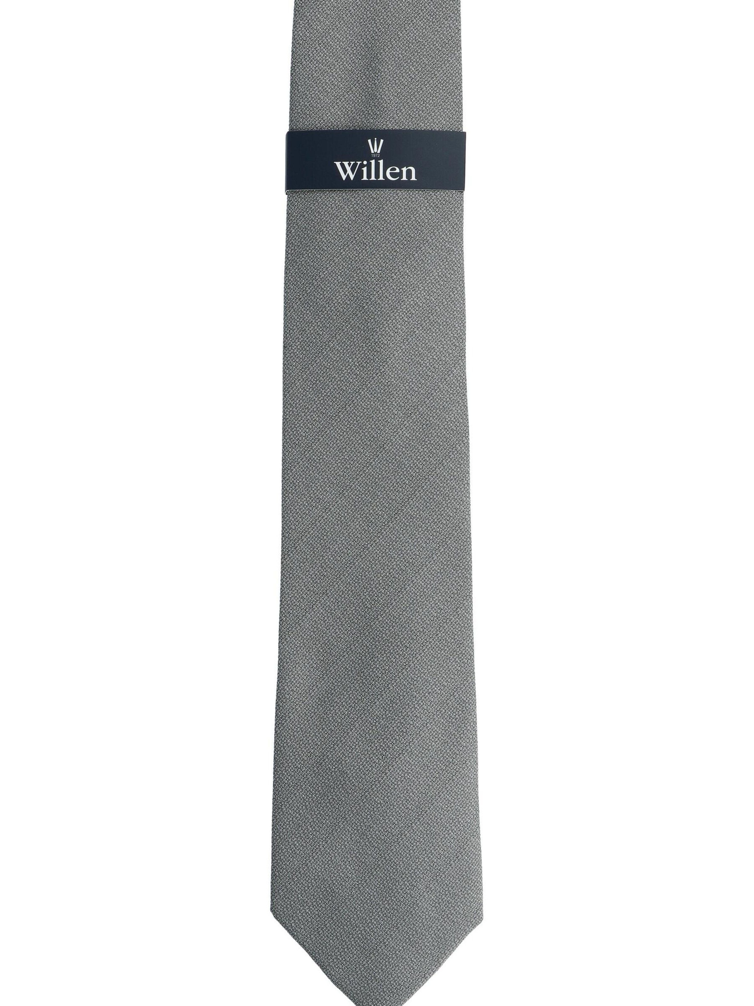 WILLEN Tie 'Uni Struktur' in Grey