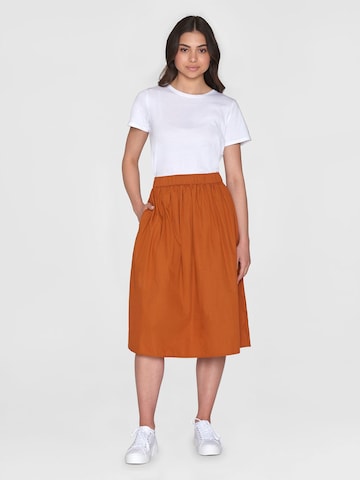 KnowledgeCotton Apparel Skirt in Orange