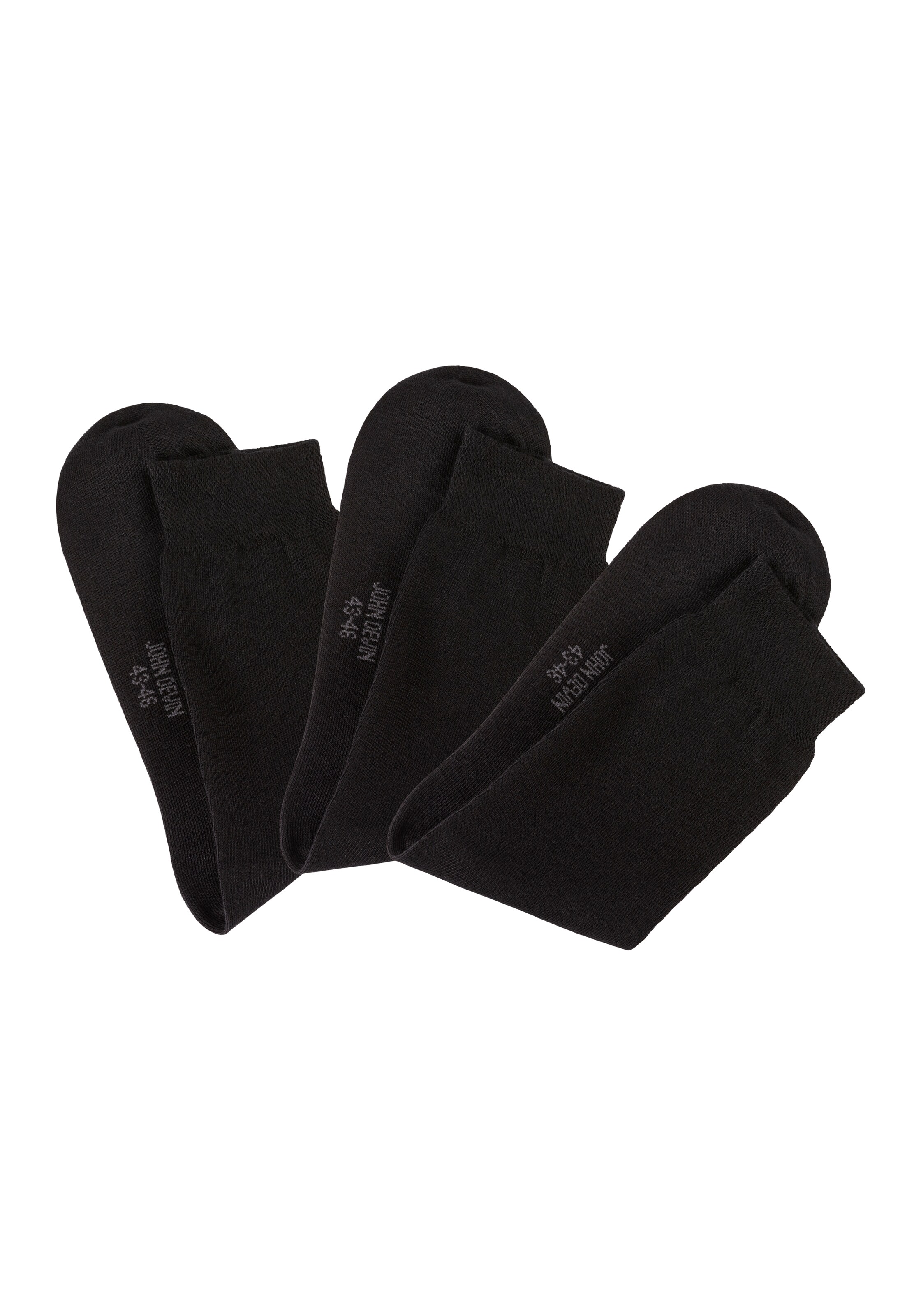 JOHN DEVIN Socken in Schwarz: Vorderseite