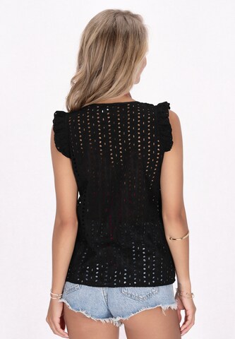 IZIA - Top 'Boho' en negro