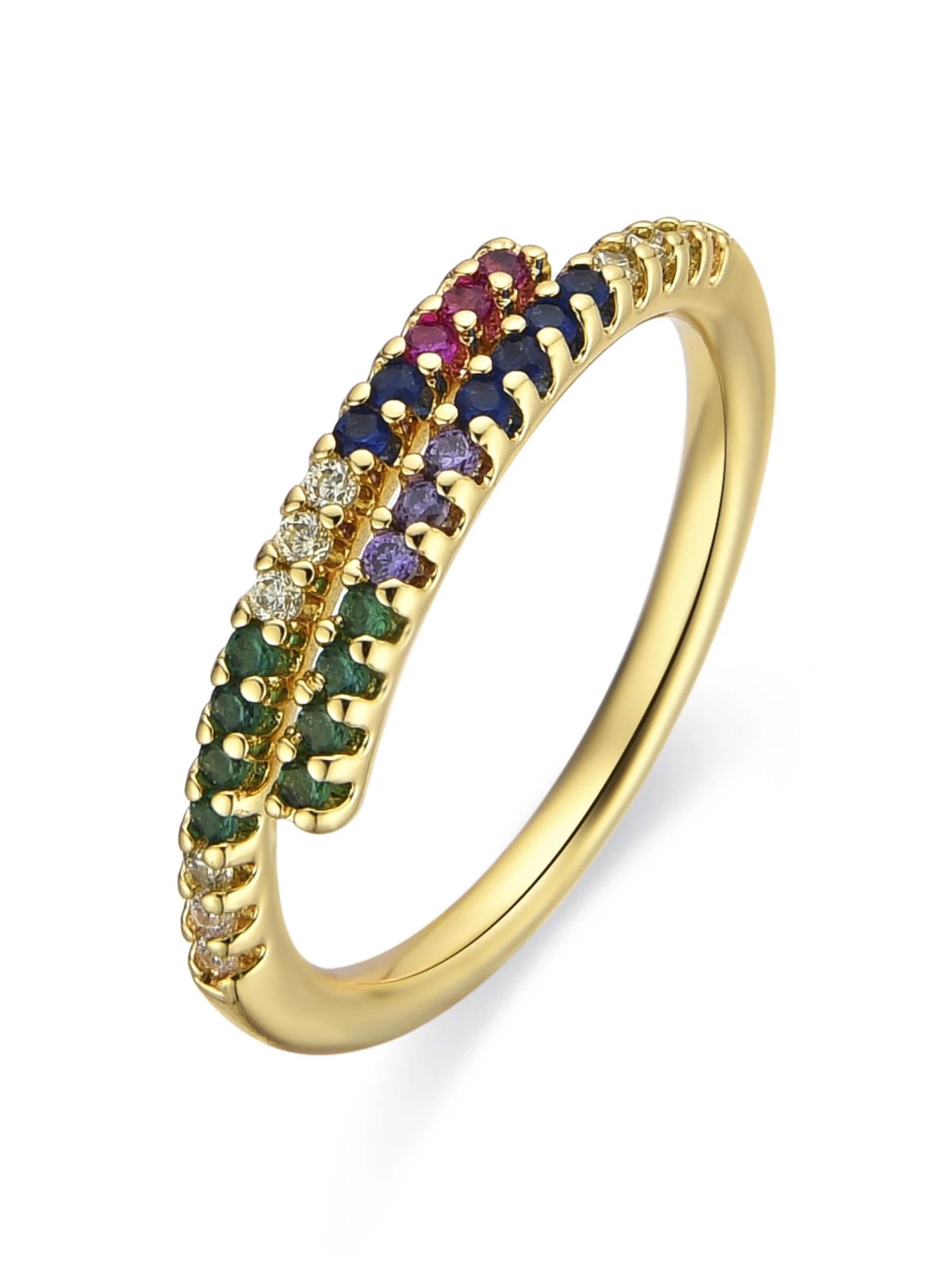 Luxenter Ring 'Tazel' in Gemengde kleuren: voorkant