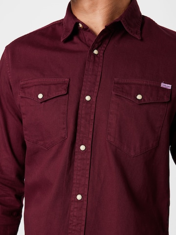 JACK & JONES - Regular Fit Camisa 'Sheridan' em vermelho