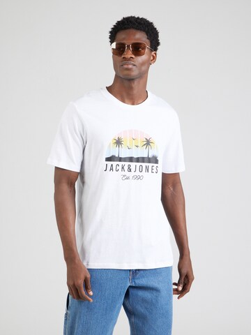 JACK & JONES Shirt 'JJPalm' in White: front