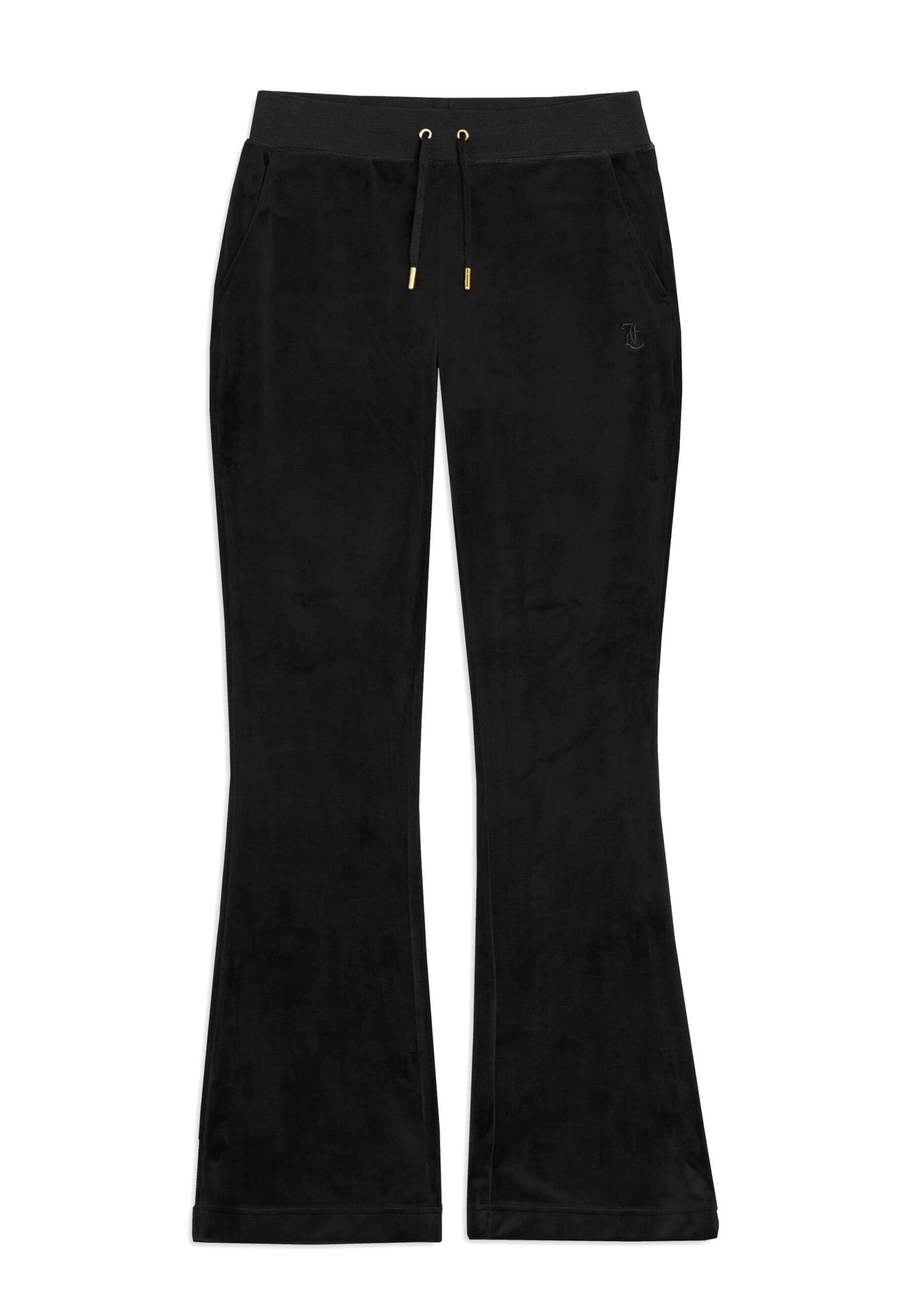 Juicy Couture Zvonový Kalhoty 'Dach Cleo' – černá: přední strana