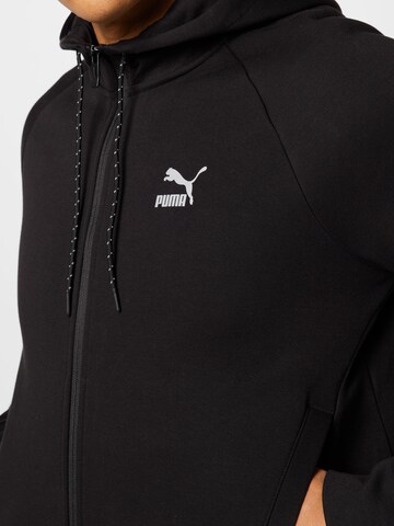 PUMA - Sudadera con cremallera en negro