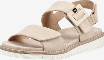 Sandales à lanières ARA en beige : devant