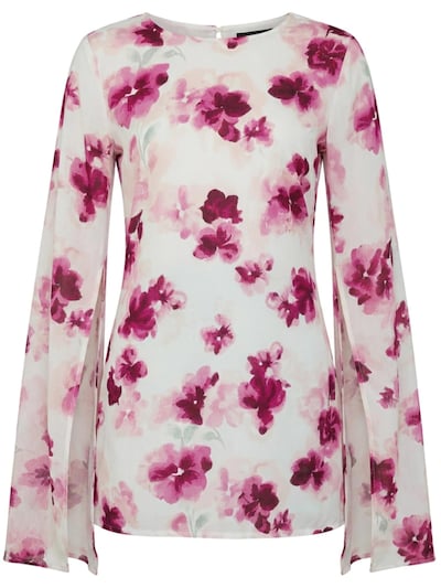 Radwa Blusa 'RADWA Floral-Print Top' em M em vermelho fogo, Vista do artigo