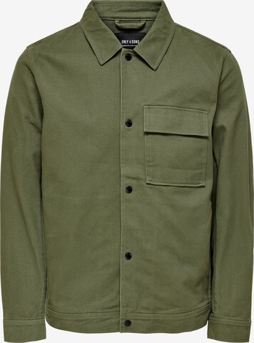 Only & Sons Prehodna jakna 'Hydra' | zelena barva: sprednja stran