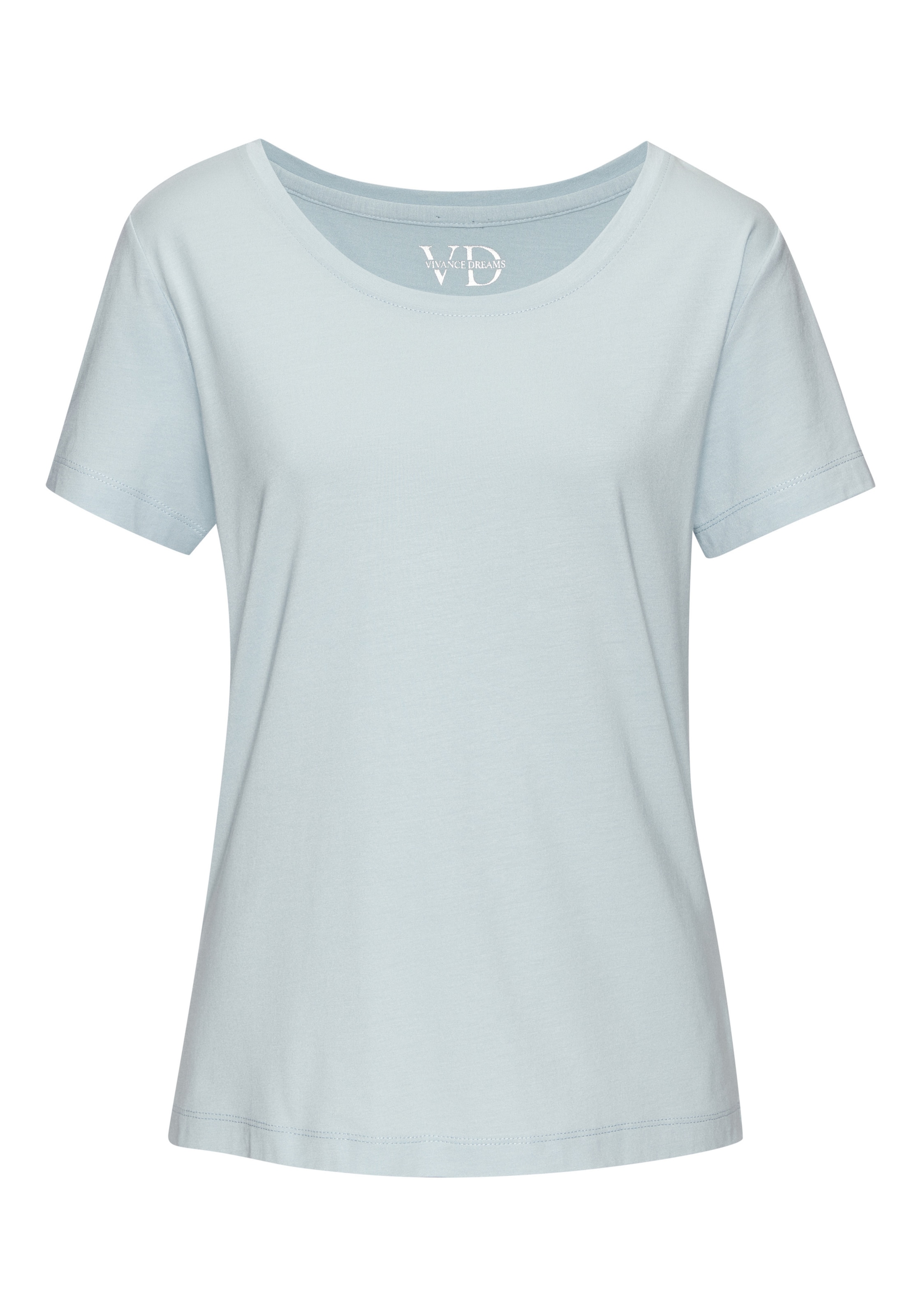 VIVANCE by LASCANA Pajama Shirt in Blue: front