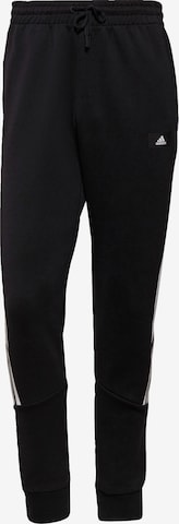 Effilé Pantalon de sport ADIDAS PERFORMANCE en noir : devant