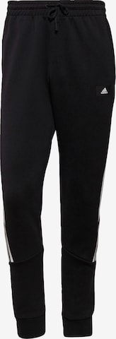 ADIDAS PERFORMANCE Tapered Sporthose in Schwarz: predná strana