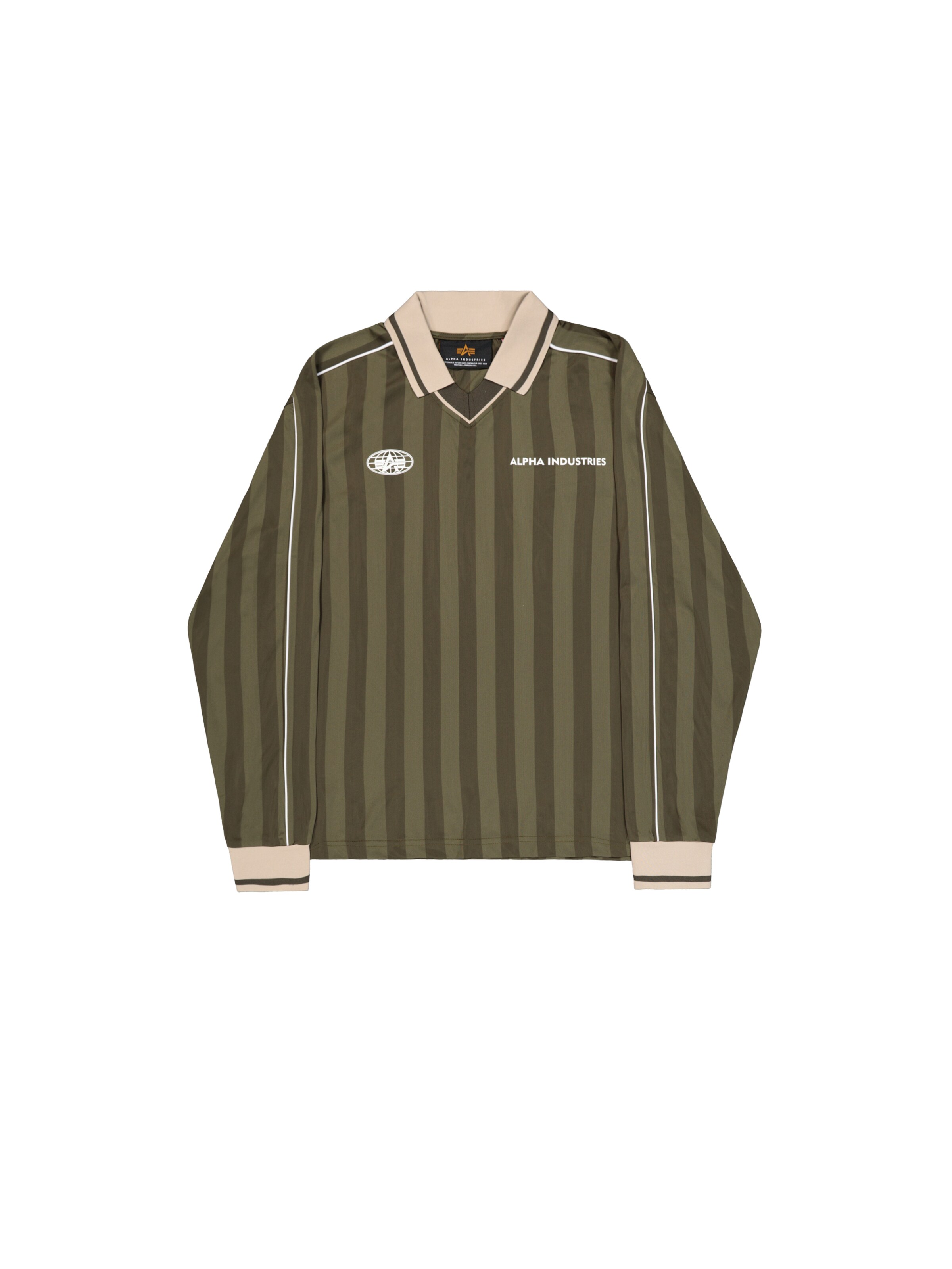ALPHA INDUSTRIES Poloshirt in Grün: Vorderseite