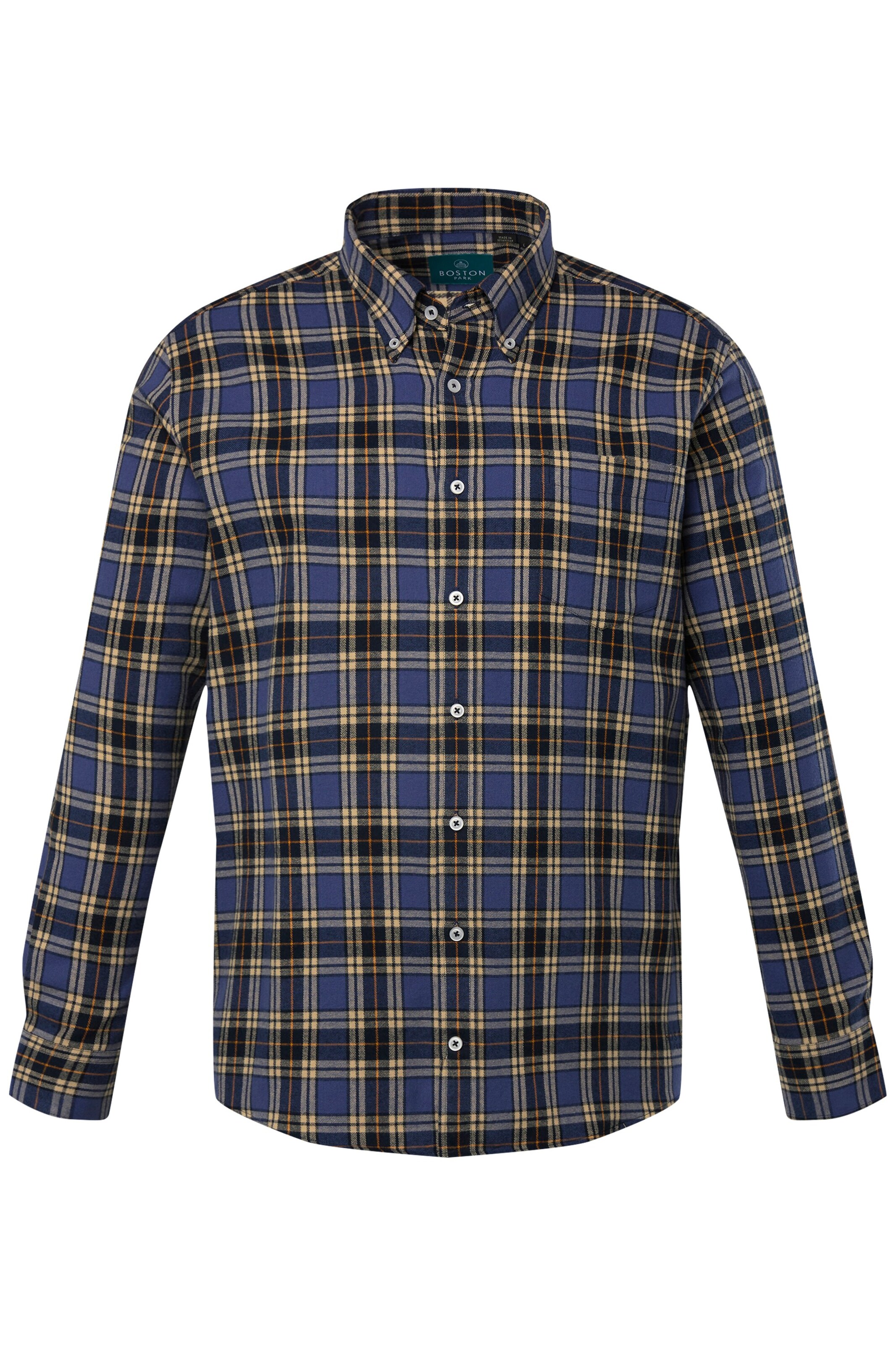 Boston Park Comfort fit Button Up Shirt in Blue: front