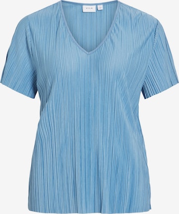 VILA T-Shirt 'VIPlis' in Blau: Vorderseite