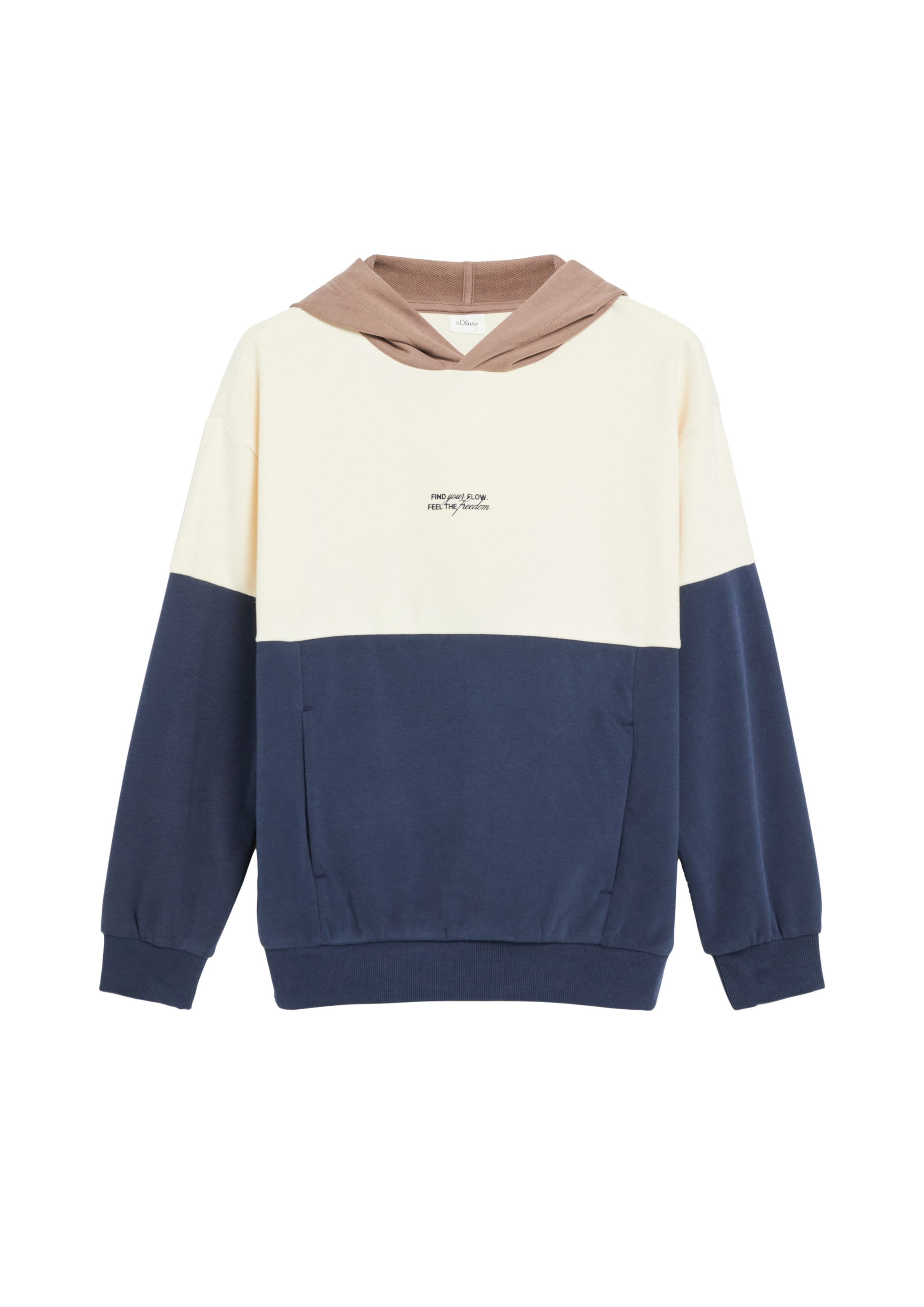 s.Oliver Sweatshirt in Beige: Vorderseite