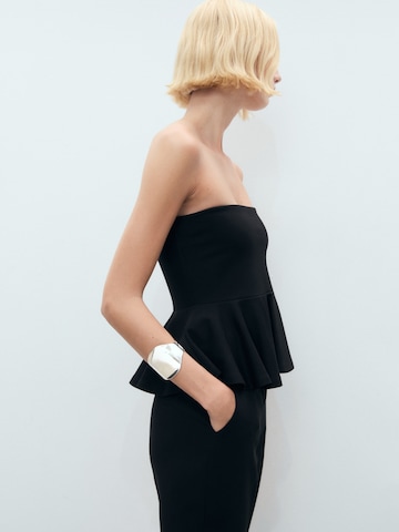 MANGO Top 'PEPLUM' – černá
