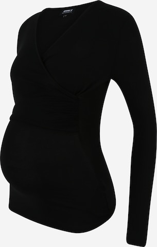 Only Maternity Shirt 'Lisa' in Schwarz: predná strana