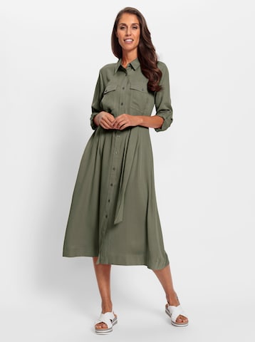 heine - Vestido camisero en verde: frente