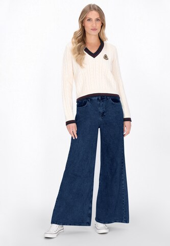 DreiMaster Maritim Sweater in White: front