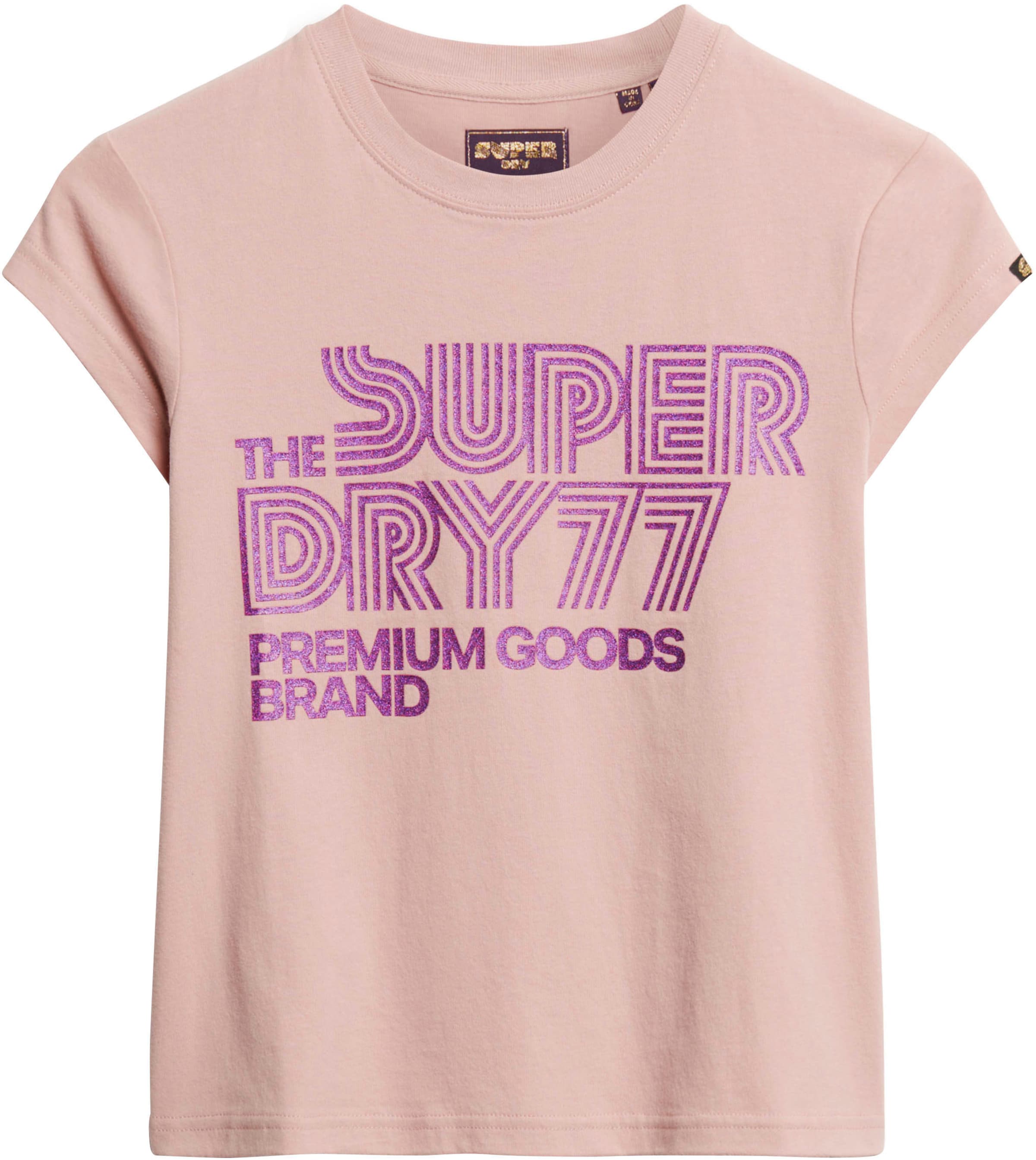 Superdry Футболка в Ярко-розовый: спереди