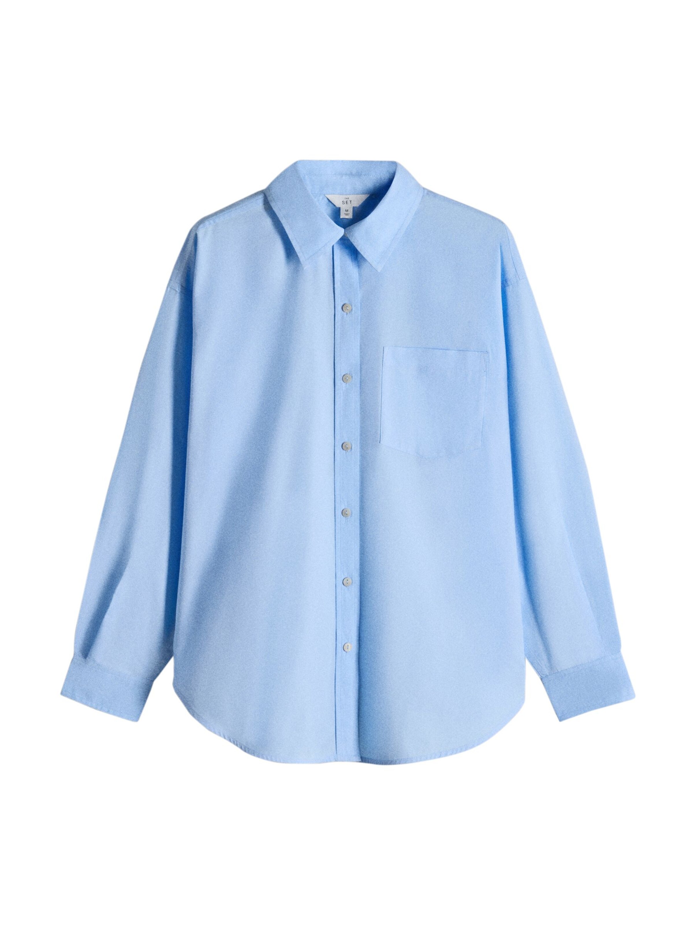 The Set Blouse in Blauw: voorkant
