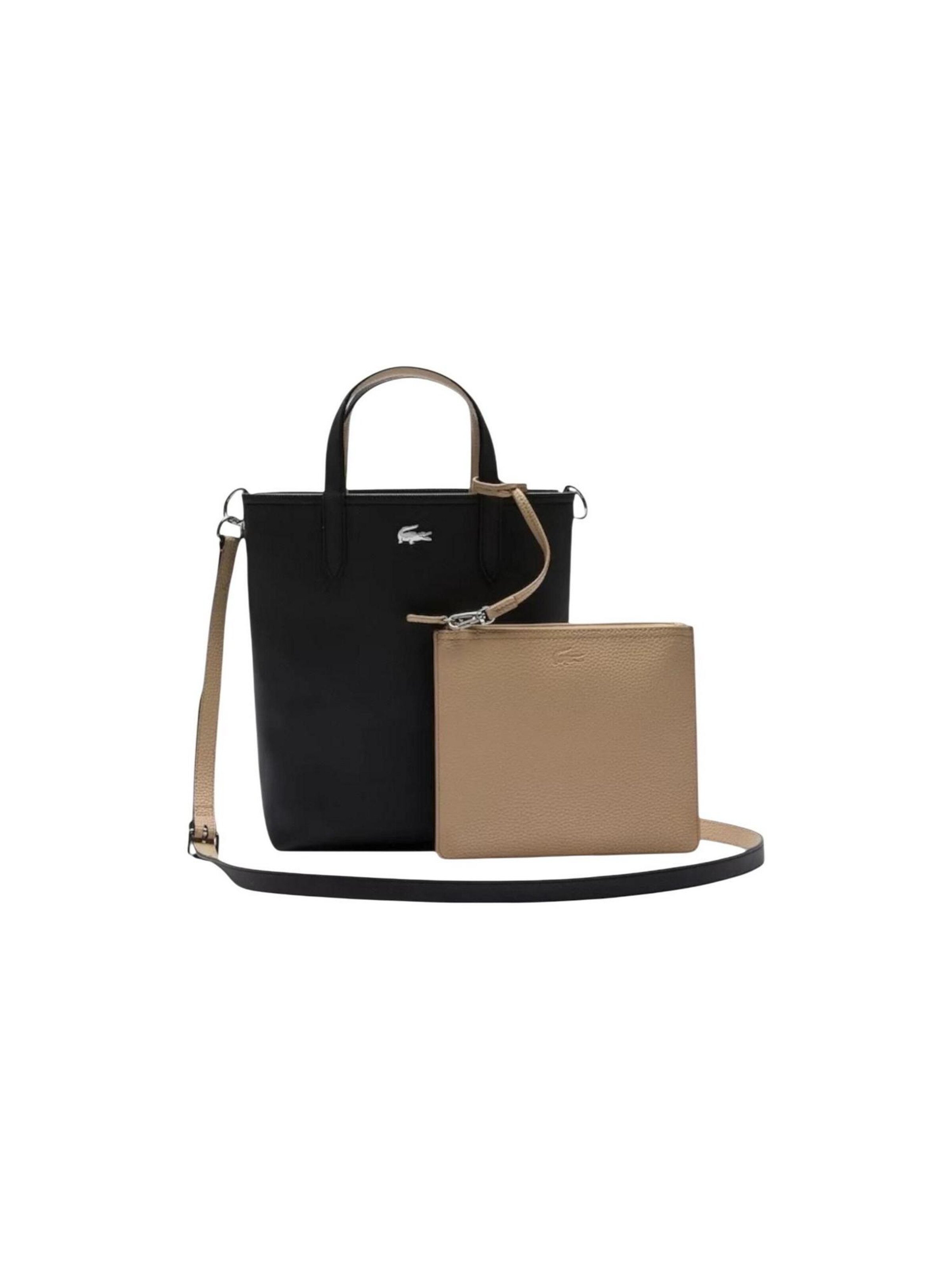 LACOSTE Schoudertas 'SHOPPING NF2991' in Zilver: voorkant