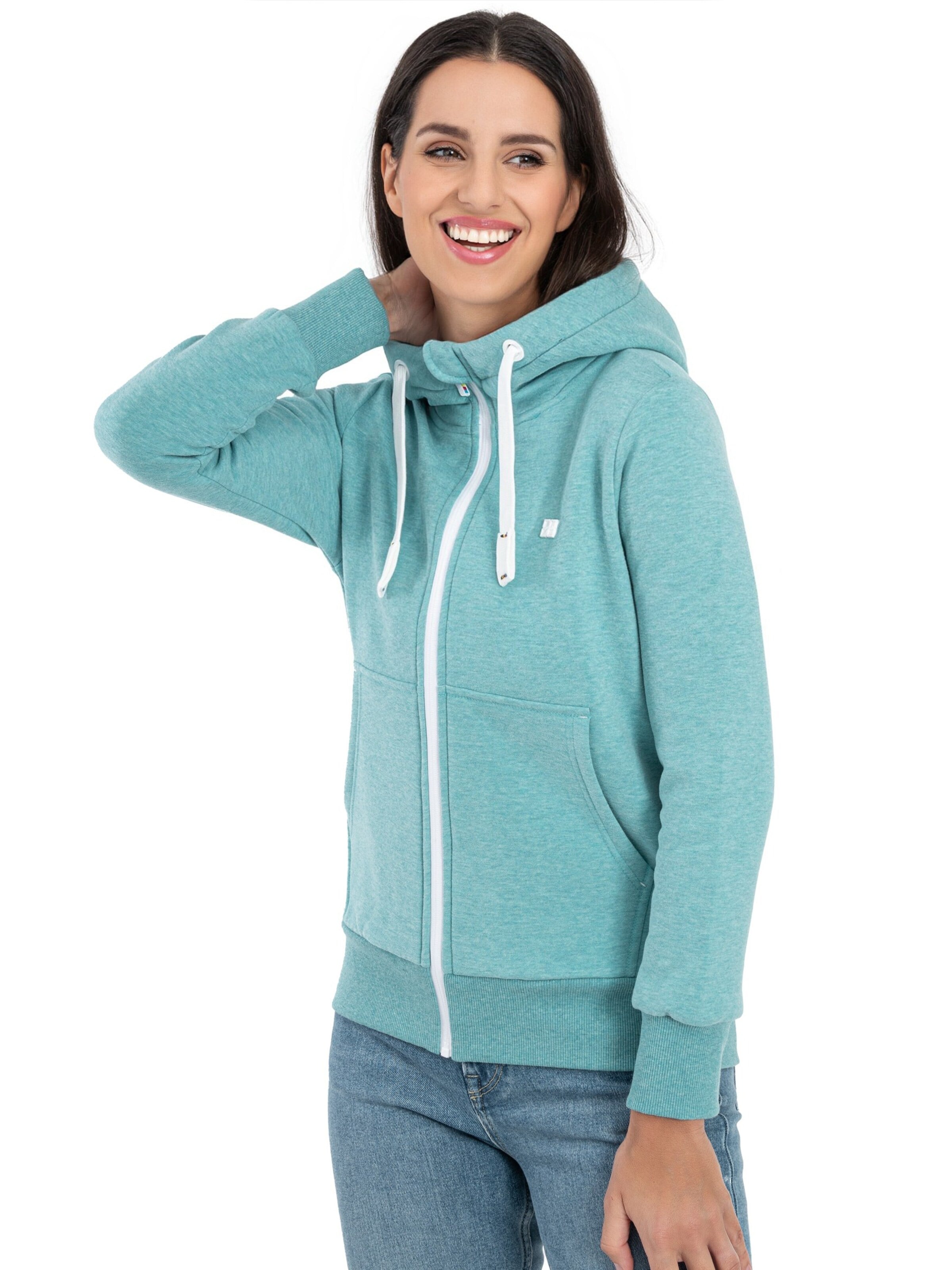 deproc Sweatvest 'FinjaCMYK II' in Blauw