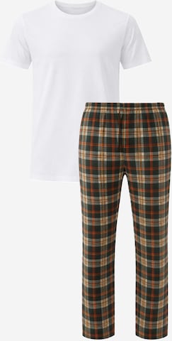Blackspade Pyjama in Weiß: Vorderseite