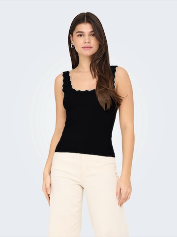 JDY Knitted Top 'JDYNANNA' in Black: front