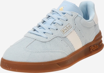 Sportbačiai be auliuko 'AERA' iš Polo Ralph Lauren, spalva – šviesiai mėlyna / Auksas / balta, Prekių apžvalga