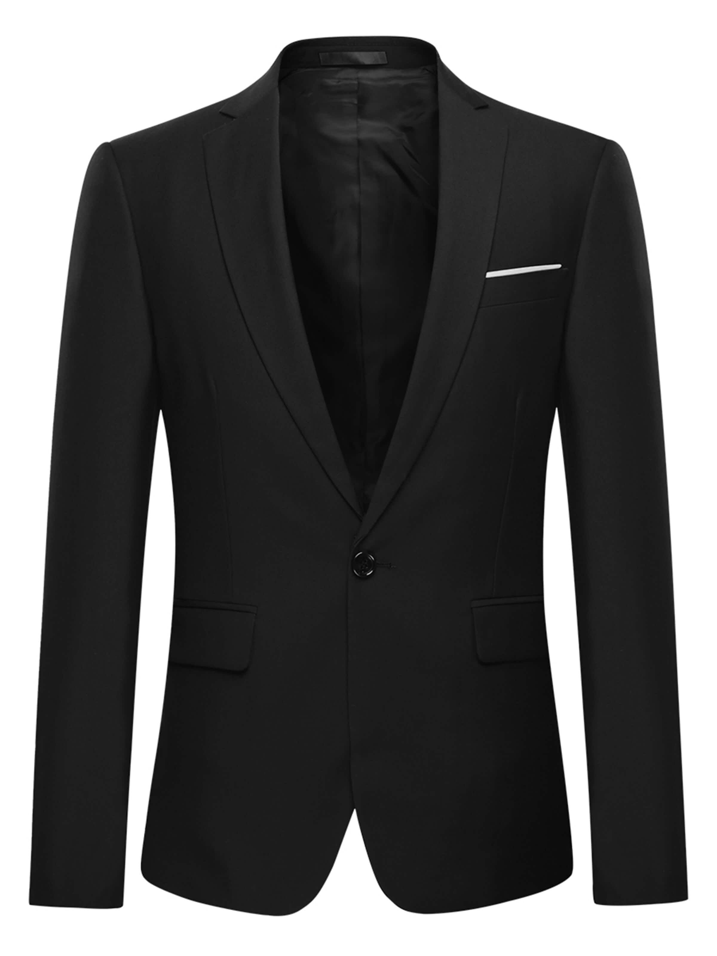 YOUTHUP Slim fit Suit Jacket 'Zugluft' in Black: front