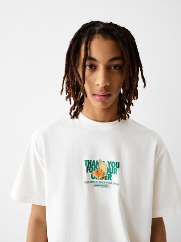 Bershka T-Shirt in Weiß
