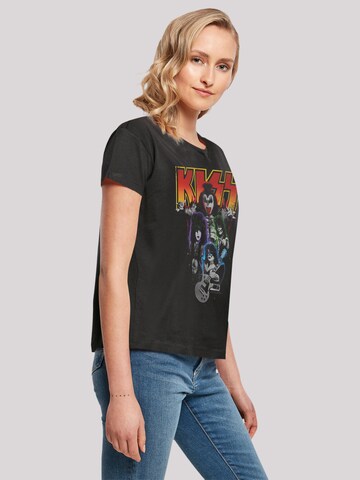 T-shirt 'Kiss Neon Band' F4NT4STIC en noir