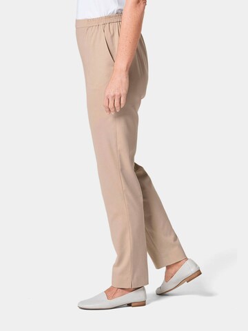 Regular Pantalon 'Martha' Goldner en marron