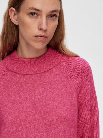 SELECTED FEMME Knit dress 'Rena' in Pink