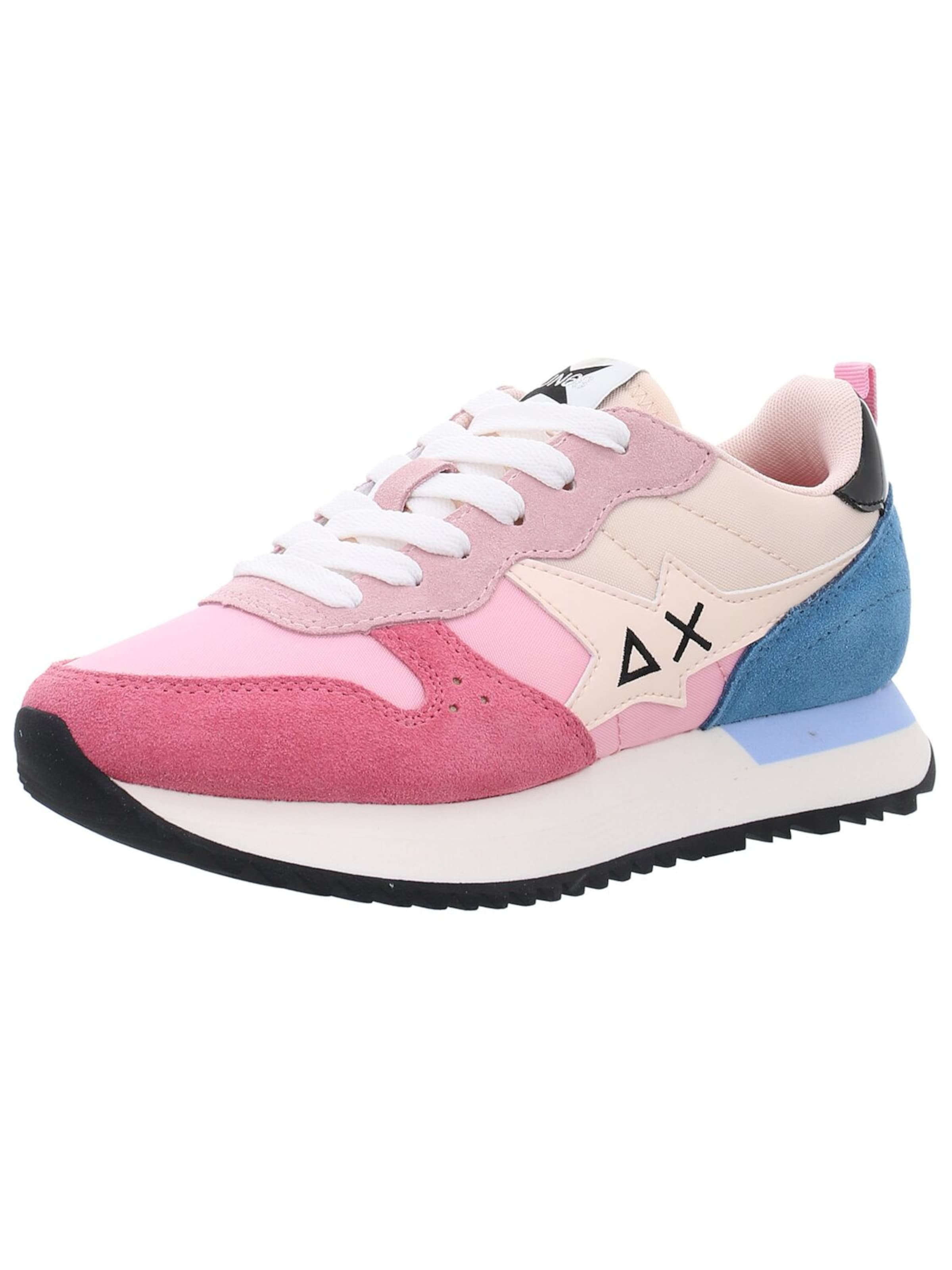 SUN68 Athletic Lace-Up Shoes 'Damen Sneaker Z35211-04 PINK Leder und Textil in mehrfarbig' in Mixed colors: front