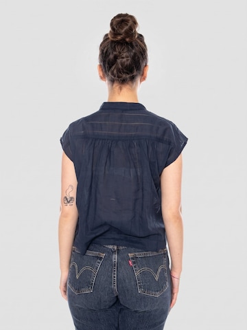 Chemisier 'DROP SHOULDER SHIRT NAVY' WRANGLER en bleu